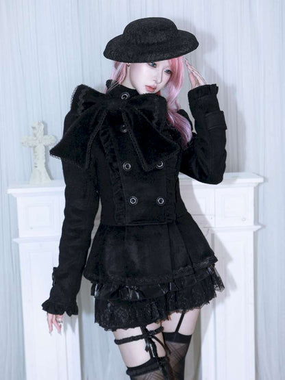 Detachable Big Bow Woolen Coat【s0000014682】