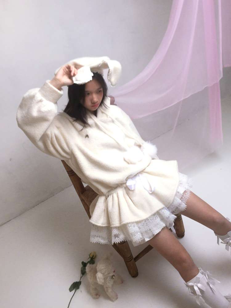 Plush Angel Ears Low Waist Dress【s0000014941】