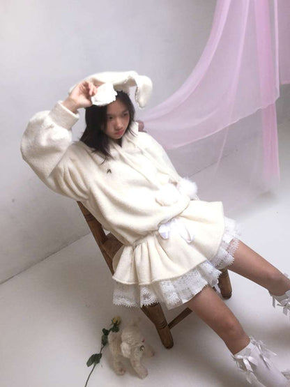 Plush Angel Ears Low Waist Dress【s0000014941】