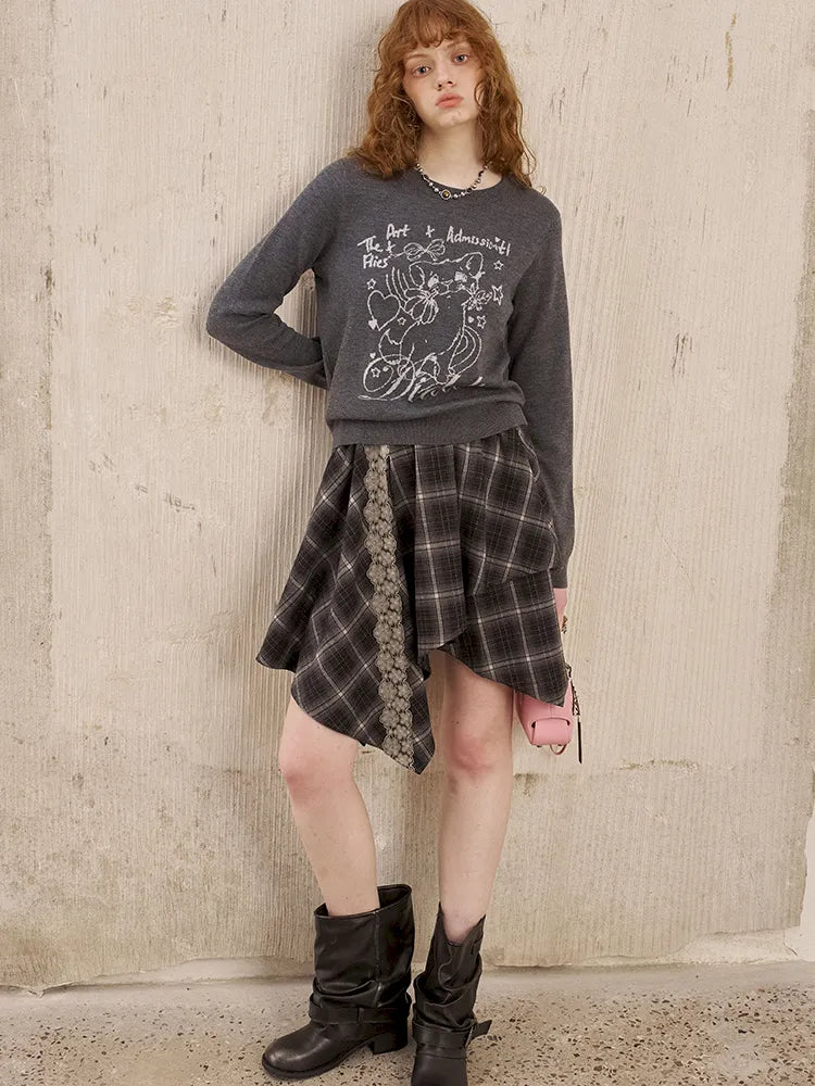 Lace Patchwork Skirt A-Line Mini Skirt【s0000014066】