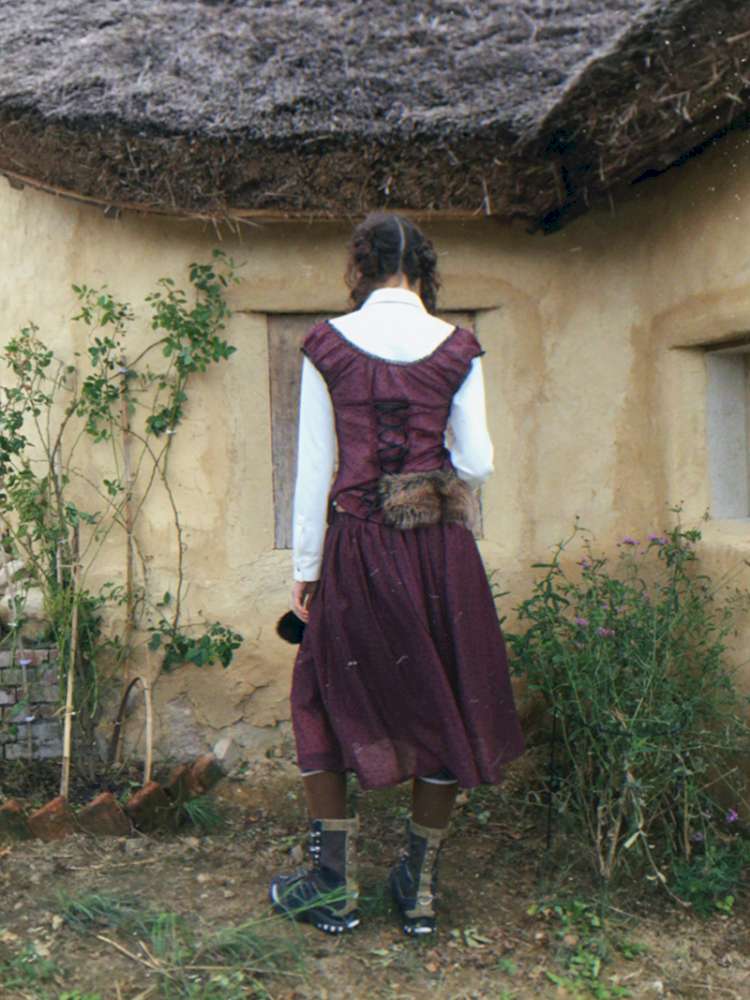 Button Vintage Polka Dot Chiffon Skirt【s0000014901】