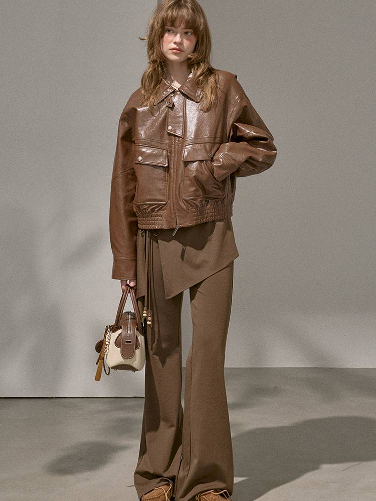 Beaded Drawstring Relaxed Fit Trousers【s0000014408】