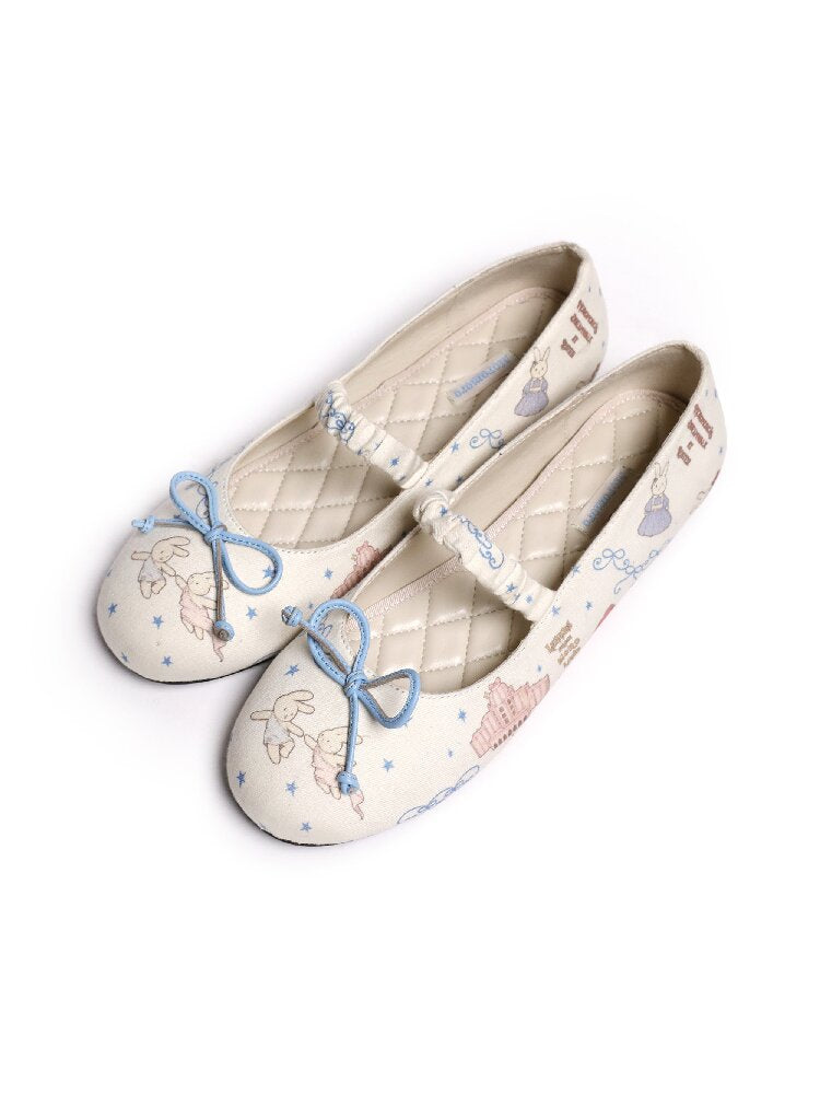 Bunny Adventure Print Ballet Shoe【s0000016128】