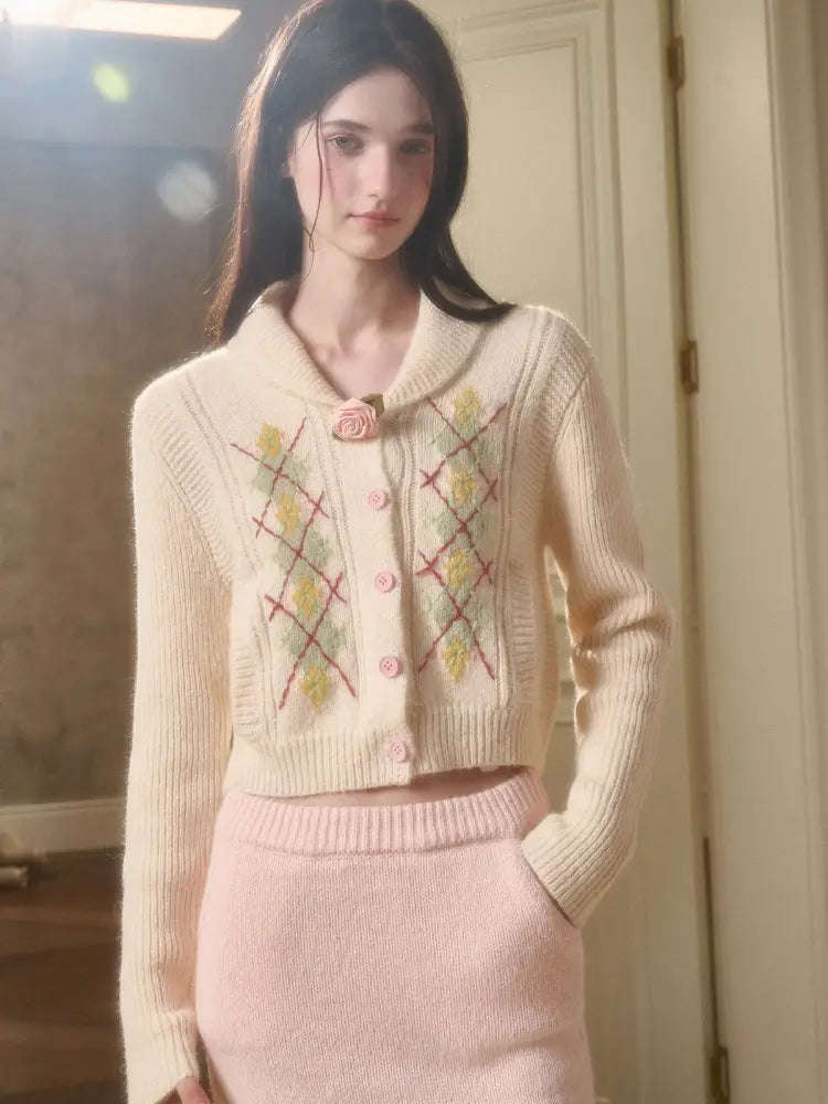 Knit Cardigan Skirt Set【s0000014332】