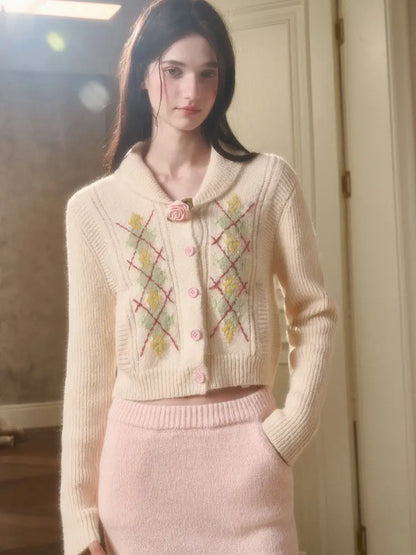 Knit Cardigan Skirt Set【s0000014332】