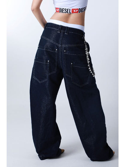 Silver Filigree Topstitch Jeans【s0000016295】