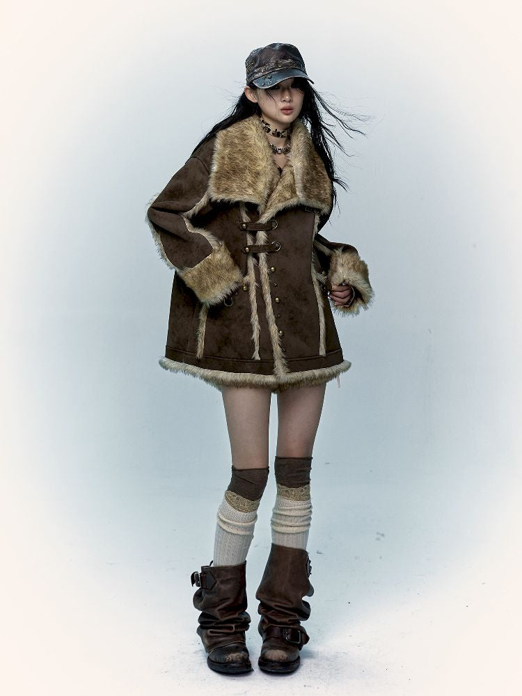 PUNK LAZY LOOSE FUR COAT [S0000011220]