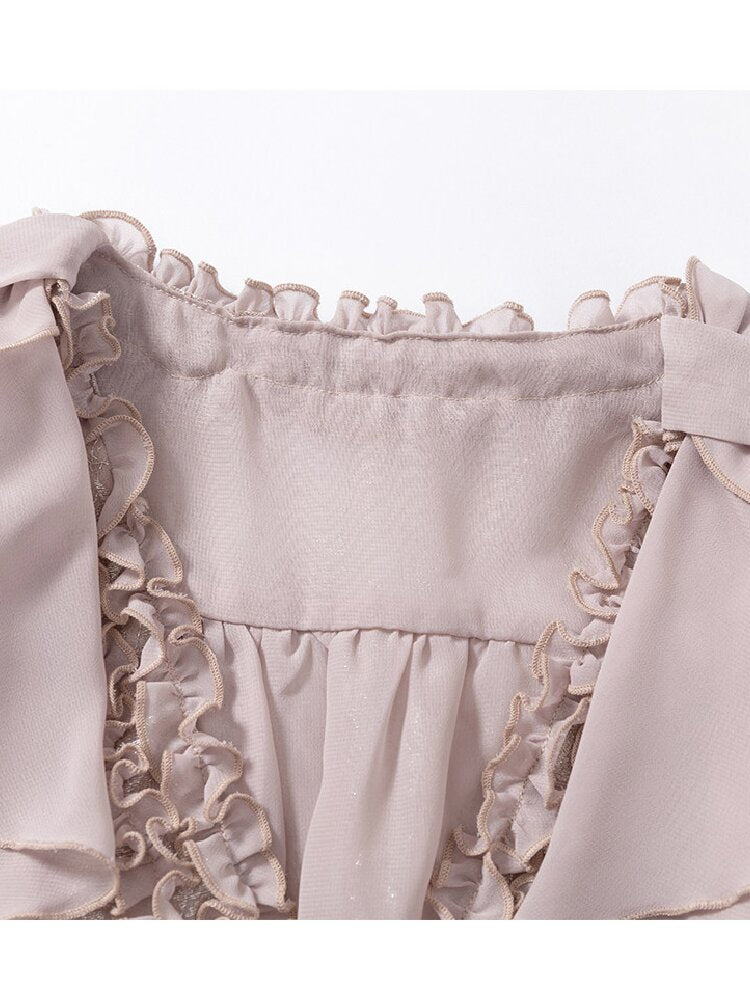 Vintage Court Chiffon Lace Cover-Up【s0000017244】