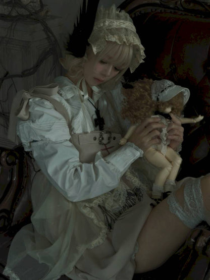 Drawstring Pull-Up Hem Mesh Babydoll Dress【s0000014434】