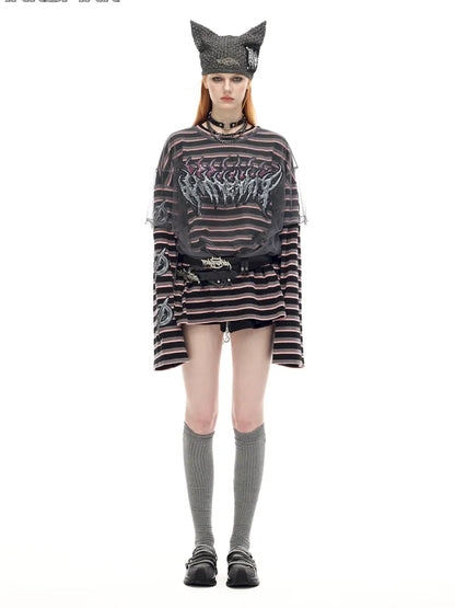 Authentic Two-Piece Striped T-Shirt【s0000014009】