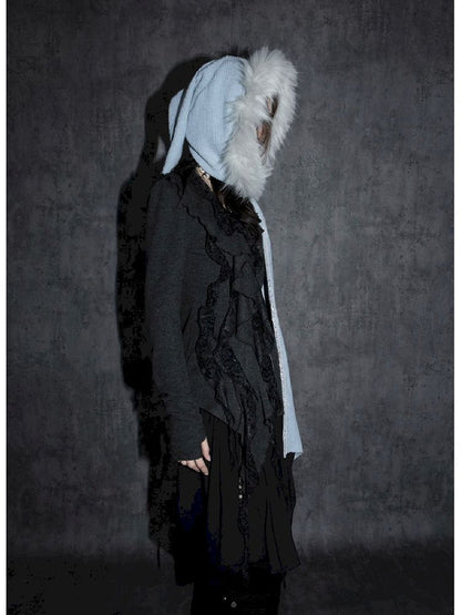 Ruffle Edge Vintage Knit Cardigan【s0000011271】