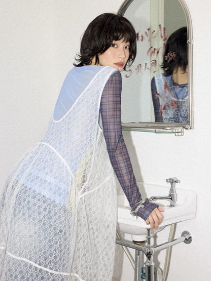 Starfish Printed Lace Hollow Out Dress【s0000012297】