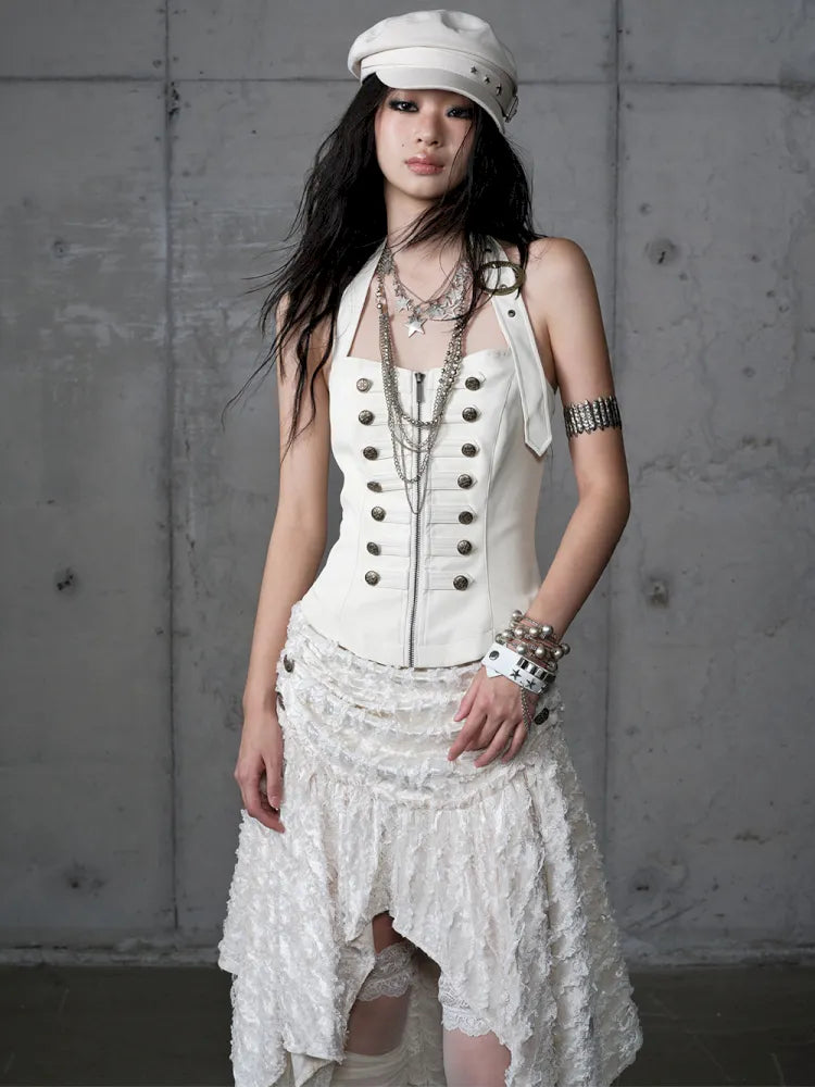 Asymmetrical Halter Neckline Dress【s0000013942】