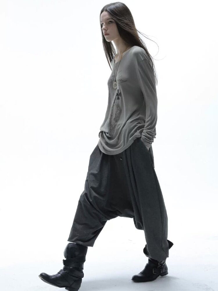 Knight Print Irregular T-Shirt【s0000016574】