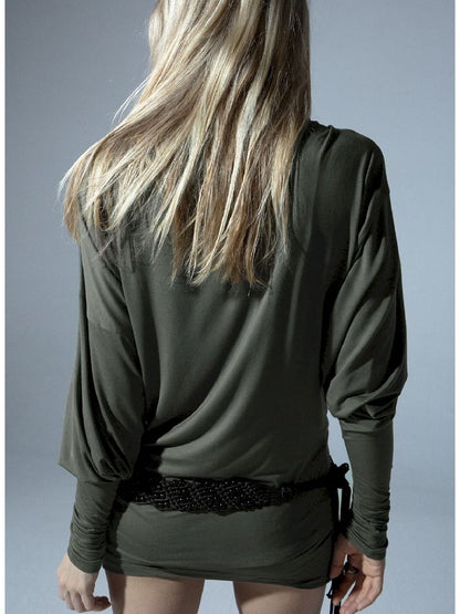 Drawstring One Shoulder T-Shirt【s0000011277】