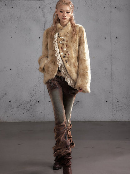 Plush Eco-Friendly Fur Coat【s0000019161】
