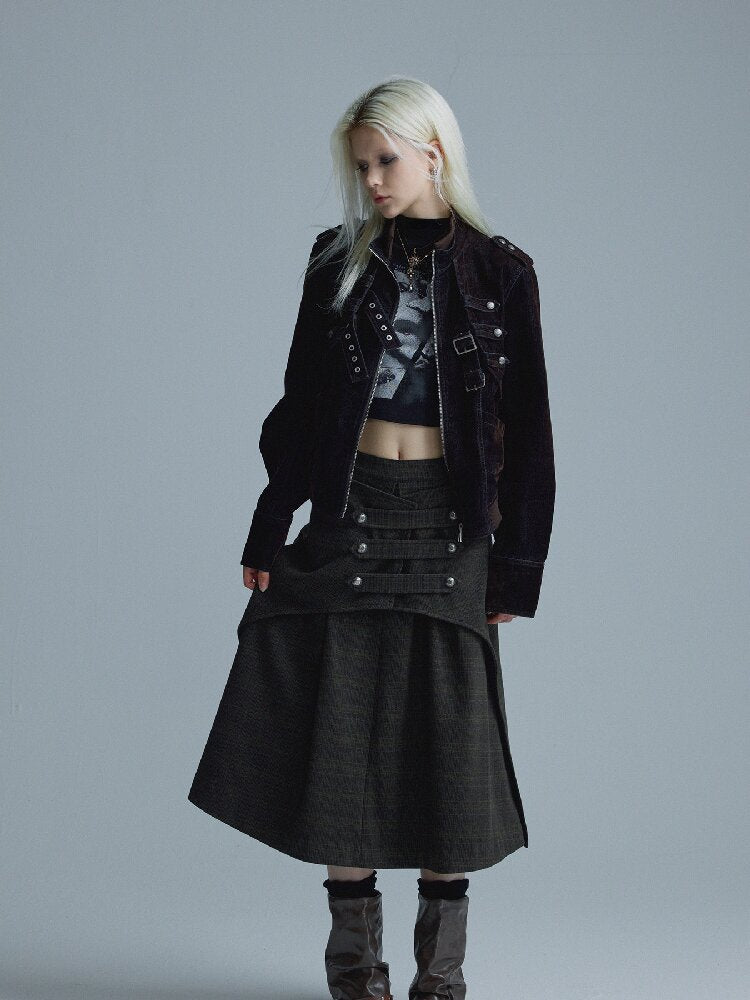 Deconstructed Napoleon Midi Skirt【s0000018552】