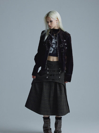 Deconstructed Napoleon Midi Skirt【s0000018552】
