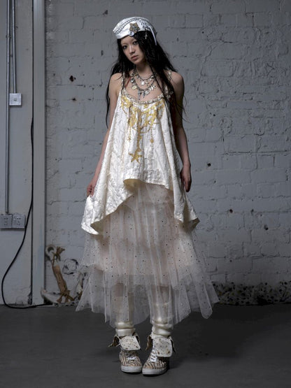 Ribbon Lazy Irregular Loose Halter Top【s0000012787】