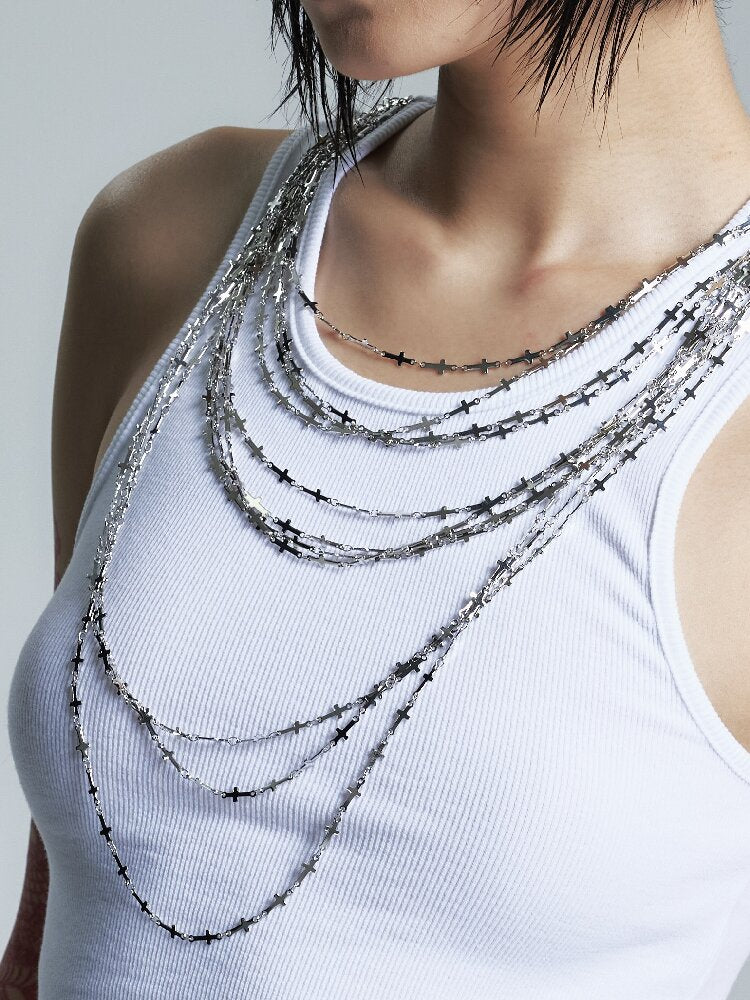 Two Color Slimming Metal Chain Vest【s0000016999】