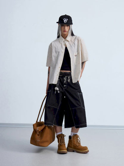 Striped Short Sleeve Shirt【s0000013198】