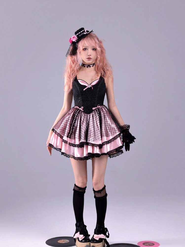Baroque Relief Black Puffy Skirt Jsk【s0000016223】