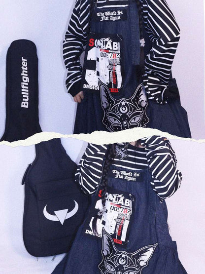 Punk Striped Fleece Sweatshirt【s0000014626】
