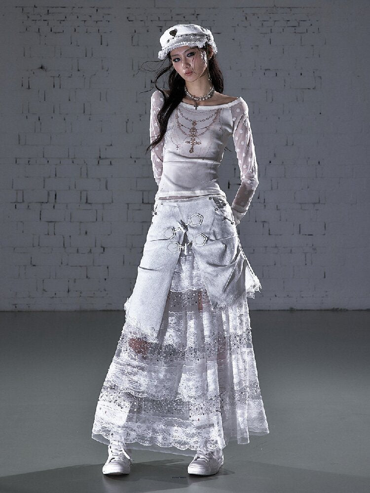 Baroque Wings Embroidered Slim Shirt【s0000015939】