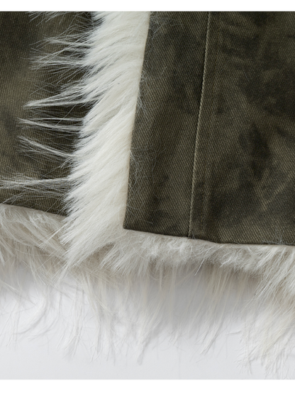 Modern Knight Fur Long Trench Coat【s0000014924】