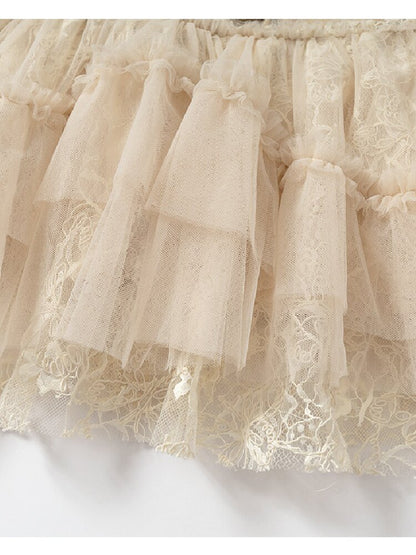 Vintage Layered Mesh Puffy Skirt【s0000019151】