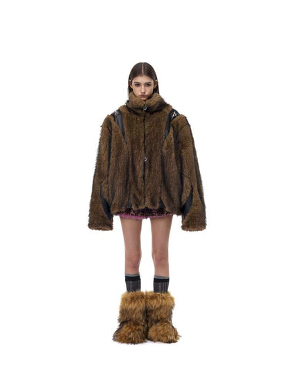 Electric Moon Stitching Fur Jacket【s0000015138】