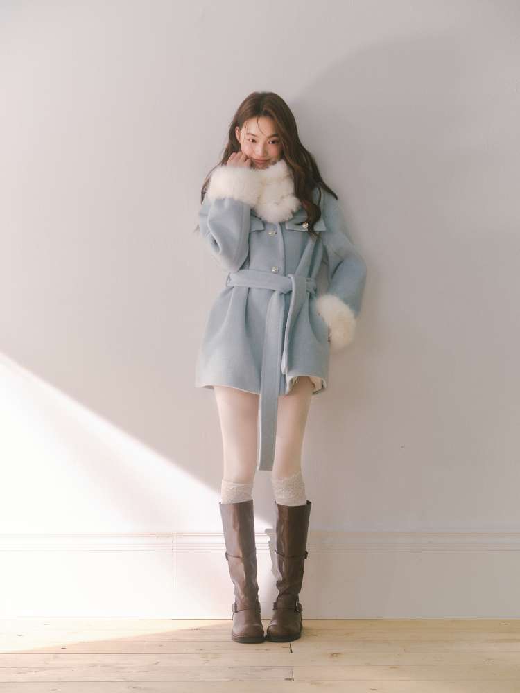 Mid-Length Wool Blend Jacket【s0000014608】