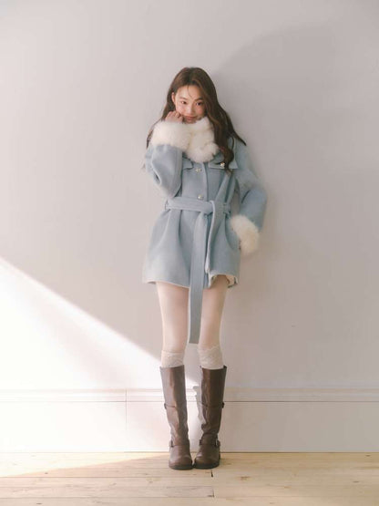 Mid-Length Wool Blend Jacket【s0000014608】