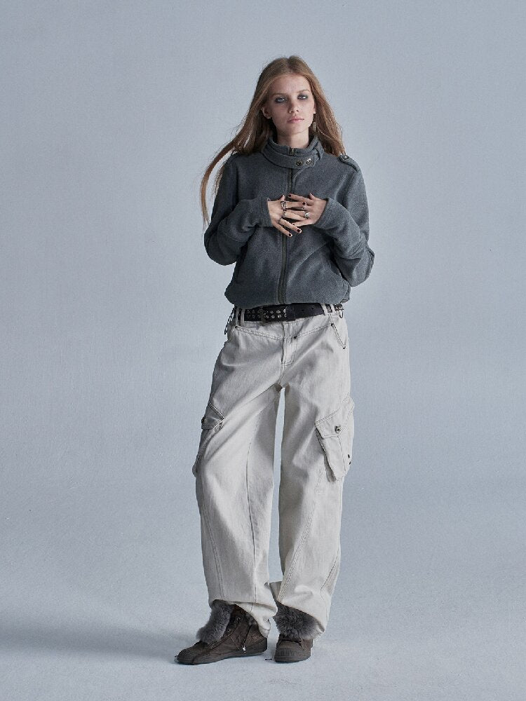 Three Color Fleece Loose Jacket【s0000018473】