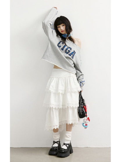 무거운 레이스 케이크 치마 [S0000011421]