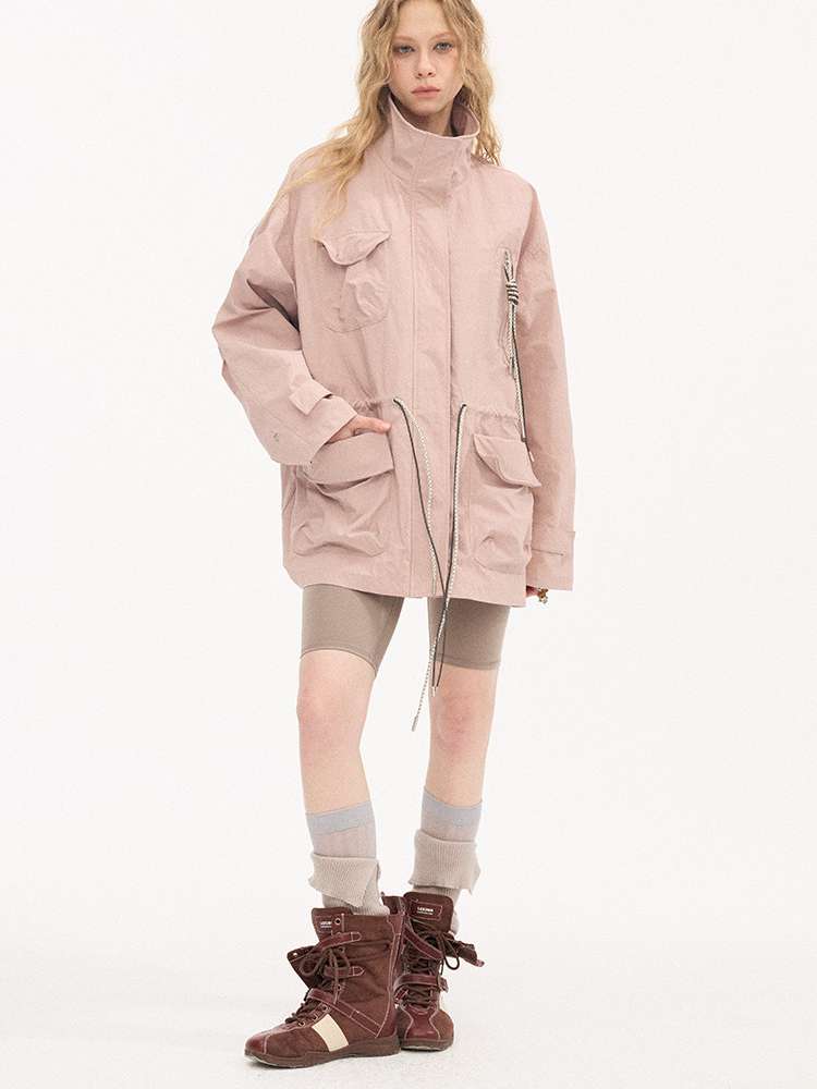 Twist Pocket Drawstring Jacket【s0000015416】