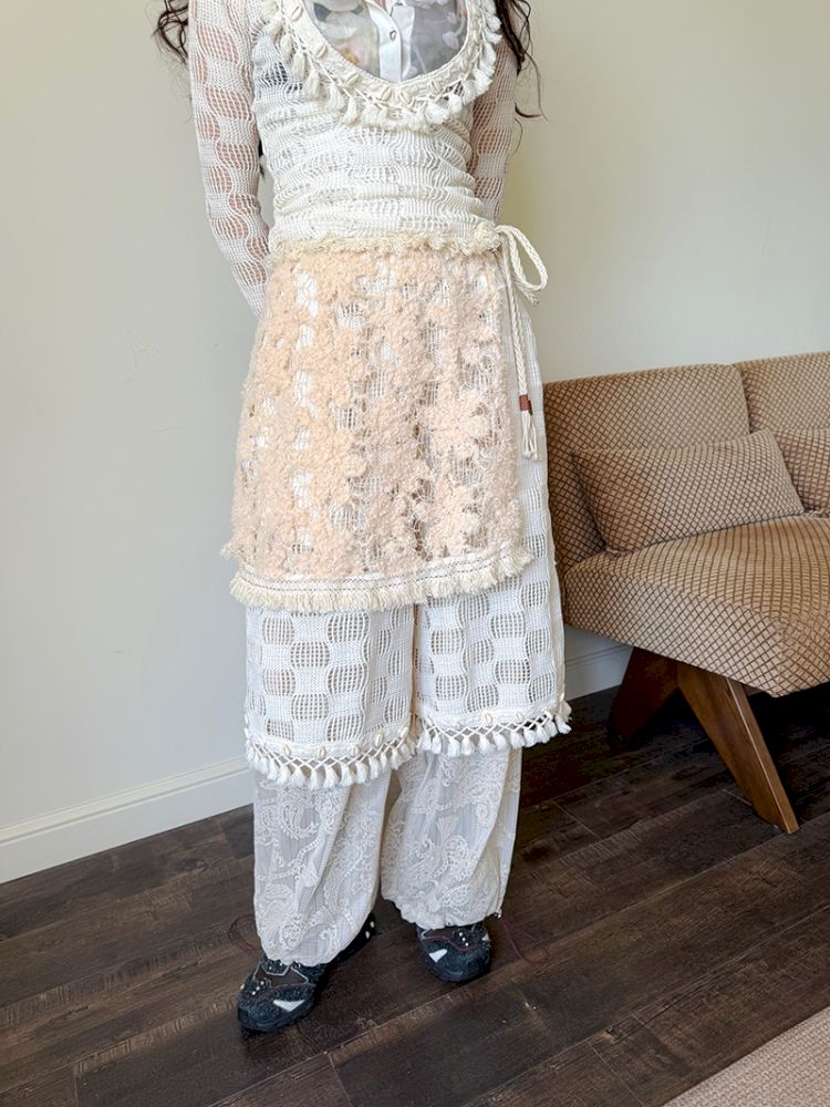Mesh midriff shell lace wanderlust【s0000013518】