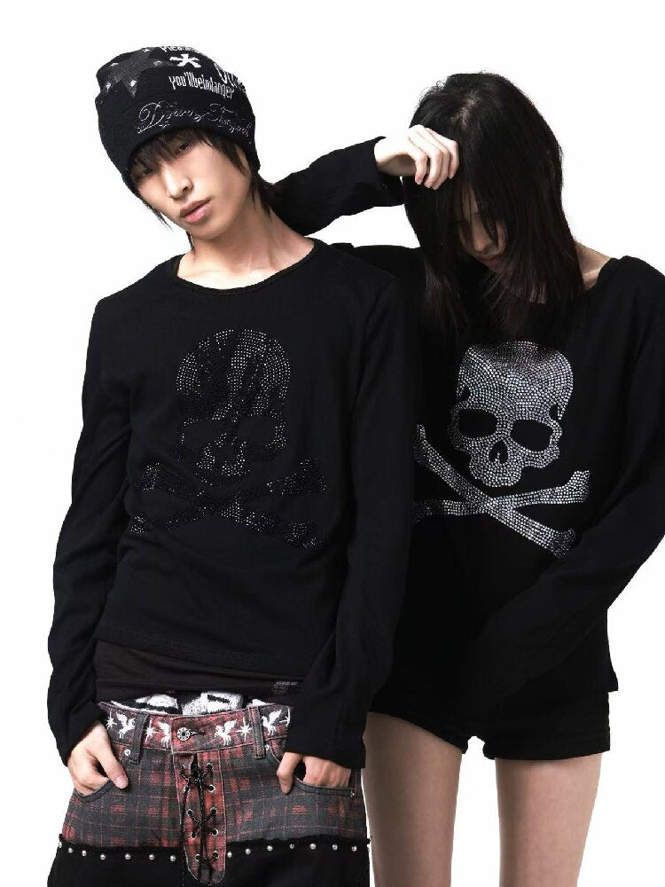 Skull Diamond Long Sleeve Shirt【s0000018200】