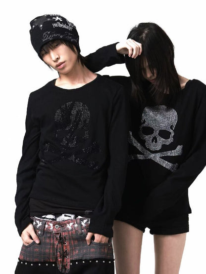 Skull Diamond Long Sleeve Shirt【s0000018200】