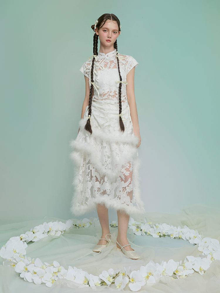 Burnt Flower Slim Temperament Set【s0000013593】