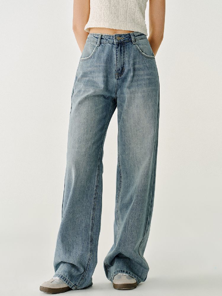 Cubic Bow Light Jeans Lace Pants【s0000011977】