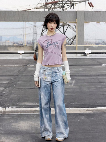 Irregular Short Sleeve Loose T-shirt【s0000012282】