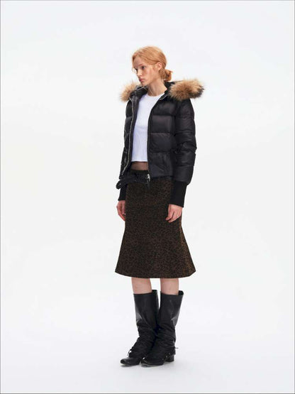 Leopard Print A-Line Mermaid Skirt【s0000015063】