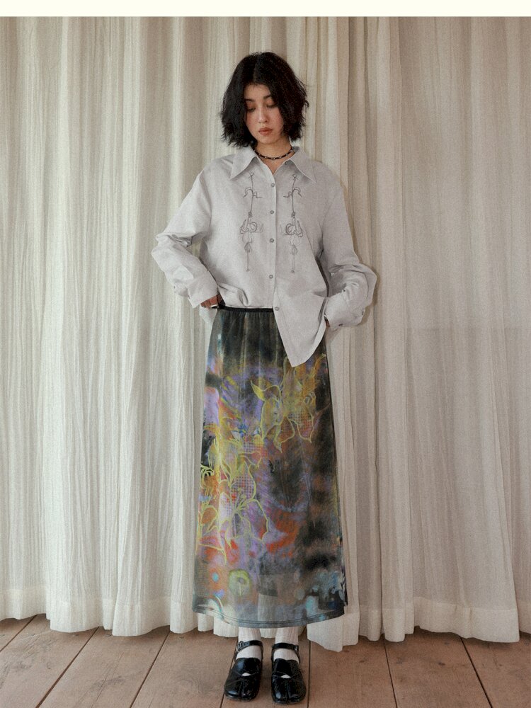 Dance Of Dawn Lily Orchid Skirt【s0000015454】