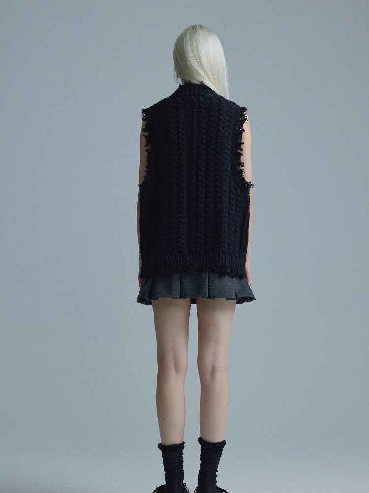Worn Tassel Braided Silver Top【s0000018544】