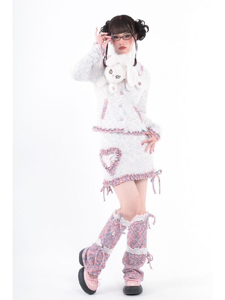 Niche Girls Vintage Cream Legwarmers【s0000005729】