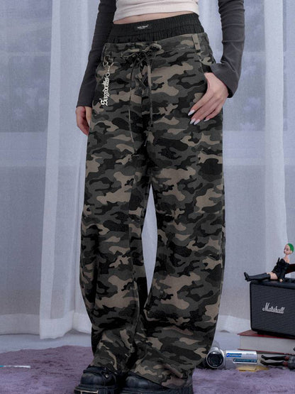 Street cool double waist camo pants【s0000014373】