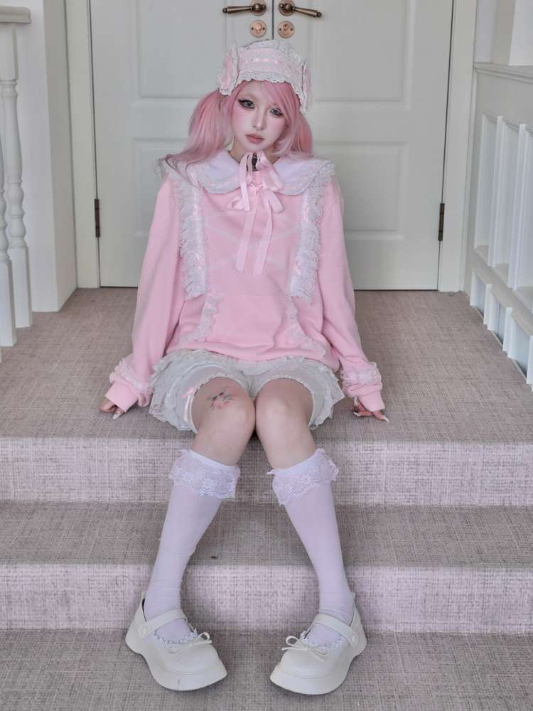 Detachable Navy Collar Sweatshirt【s0000015422】