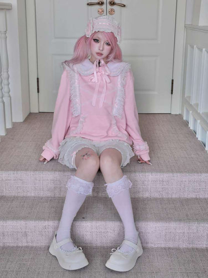 Detachable Navy Collar Sweatshirt【s0000015422】