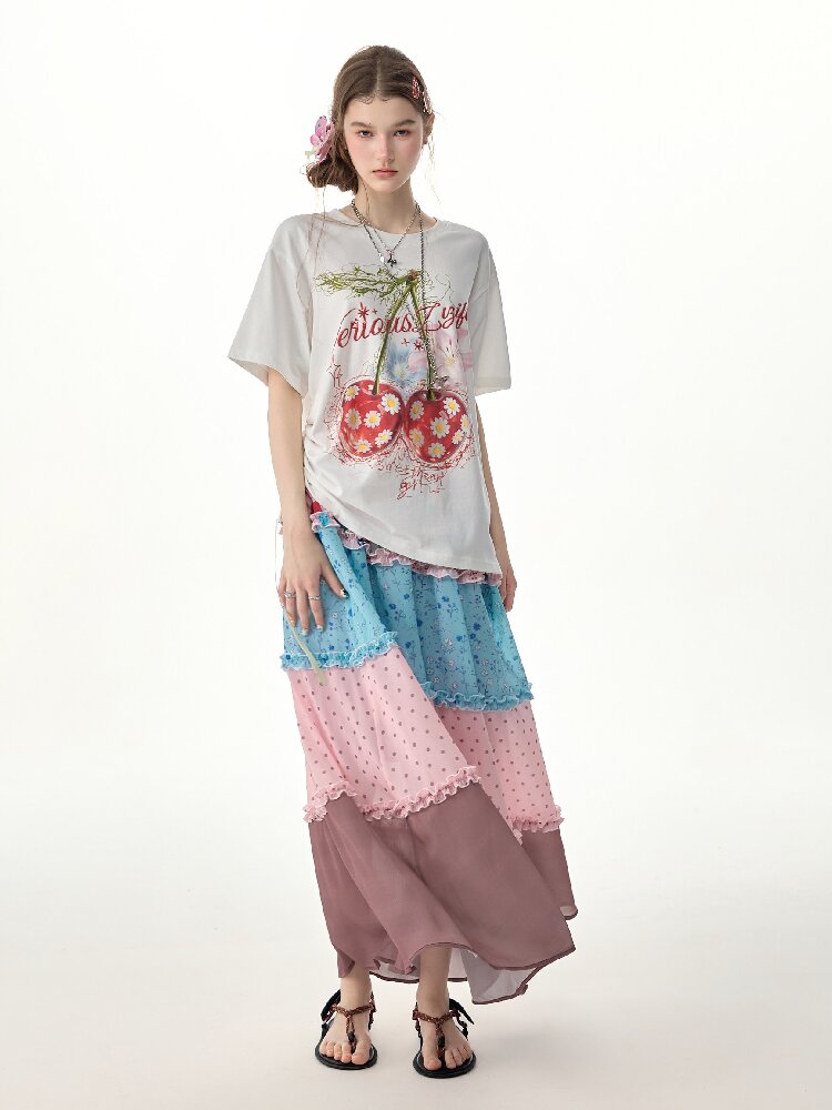 Daisy Cherry Vintage T Shirt【s0000017264】
